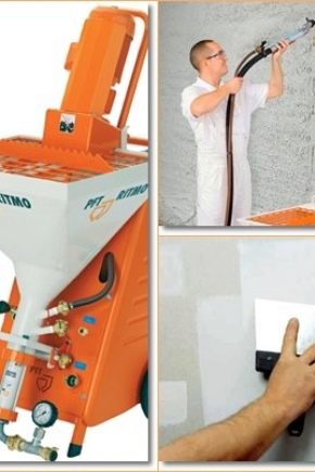 Plâtrage mécanisé des murs: avantages et inconvénients