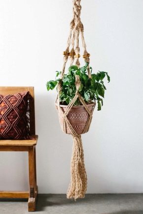 Cache-pot en macramé : caractéristiques et mode d'emploi