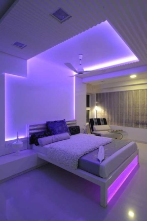 Bandes LED à l'intérieur des chambres