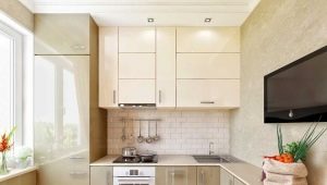 Projekt małej kuchni o powierzchni 6 m2. m