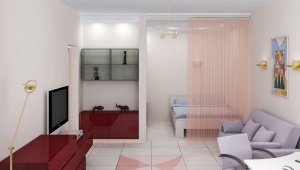 Projekt mieszkania jednopokojowego o powierzchni 33 m2 m