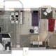 Réaménagement d'un appartement de deux pièces